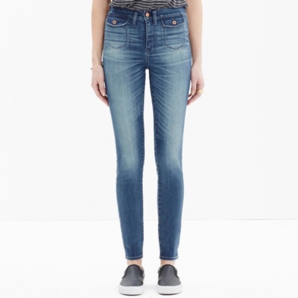 Madewell High Riser Crop Skinny Jeans 28